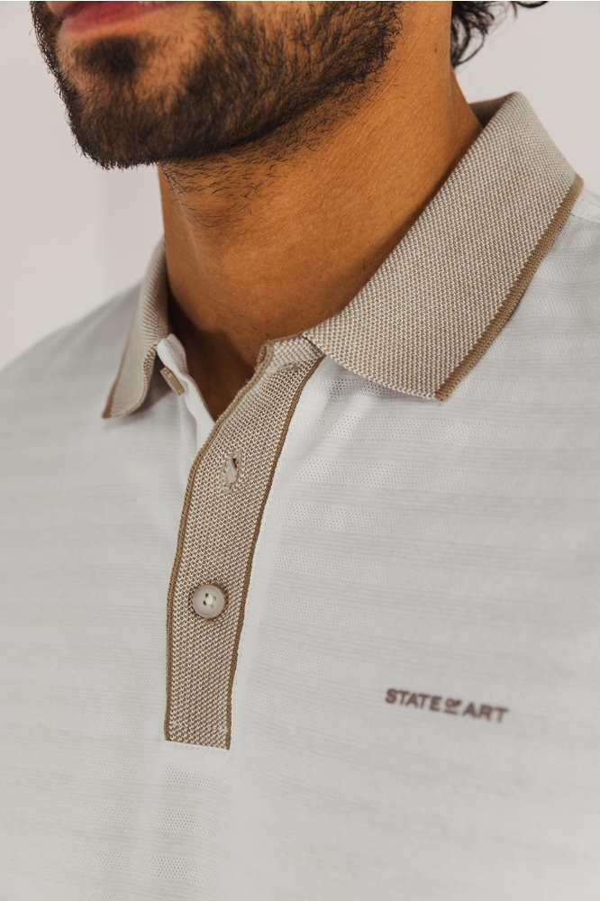JERSEY POLO MET STRUCTUURPATROON 481 15901 1116